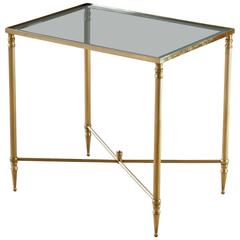 Mid-Century French Brass Side or End Table Attributed to Maison Jansen 8
