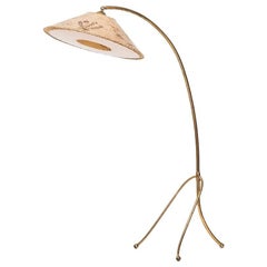 1940s Floor Lamp with Adjustable Shade