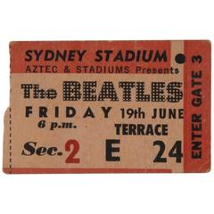 Talon de billet des Beatles Sydney:: Australie:: 1964