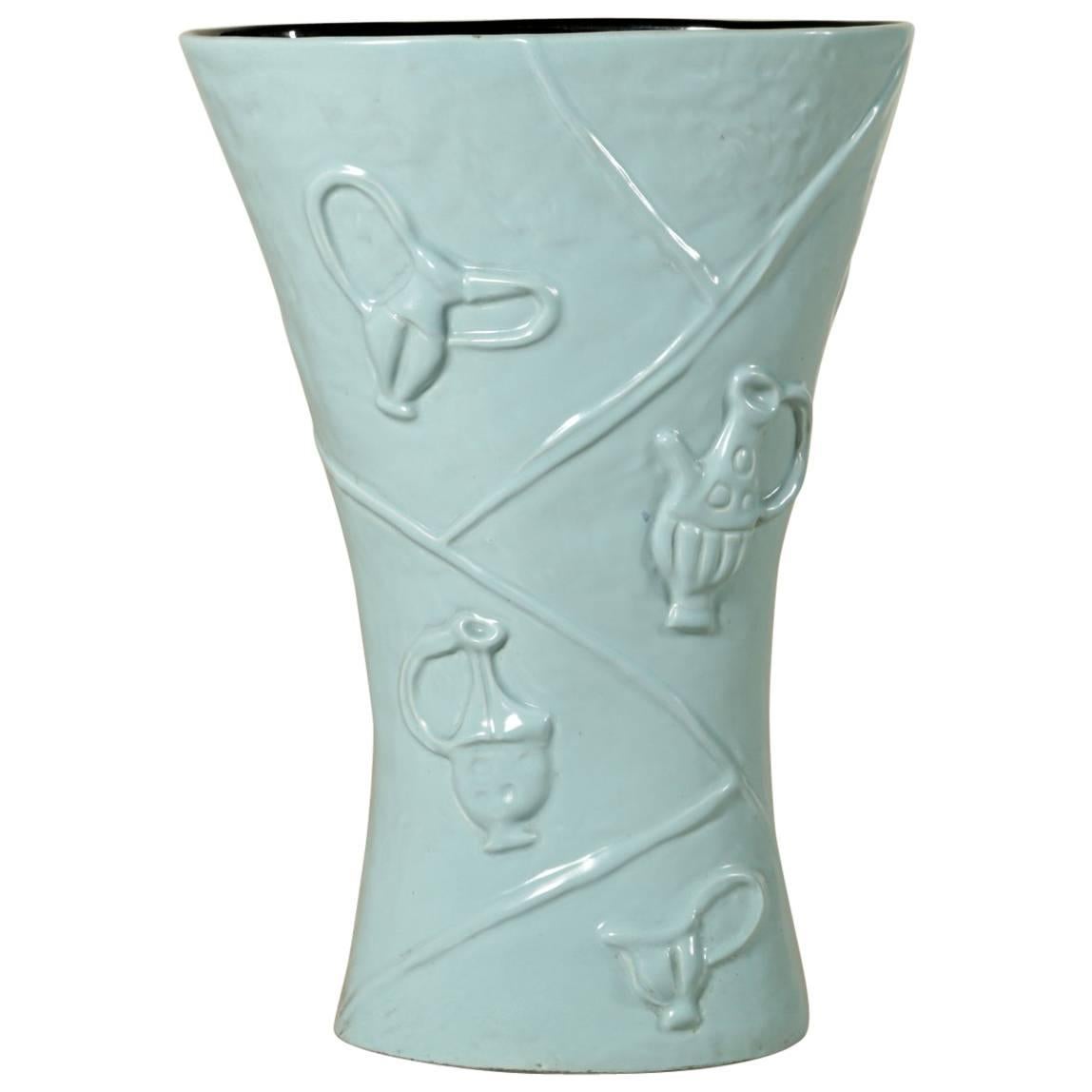 Ceramic Vase/Umbrella Stand by Campi for Società Ceramica Italiana Laveno, 1950s