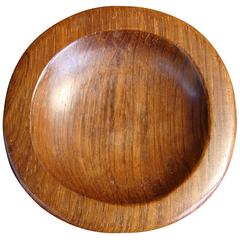 Vintage 1950s Palm Wood Bowl by Odile Noll