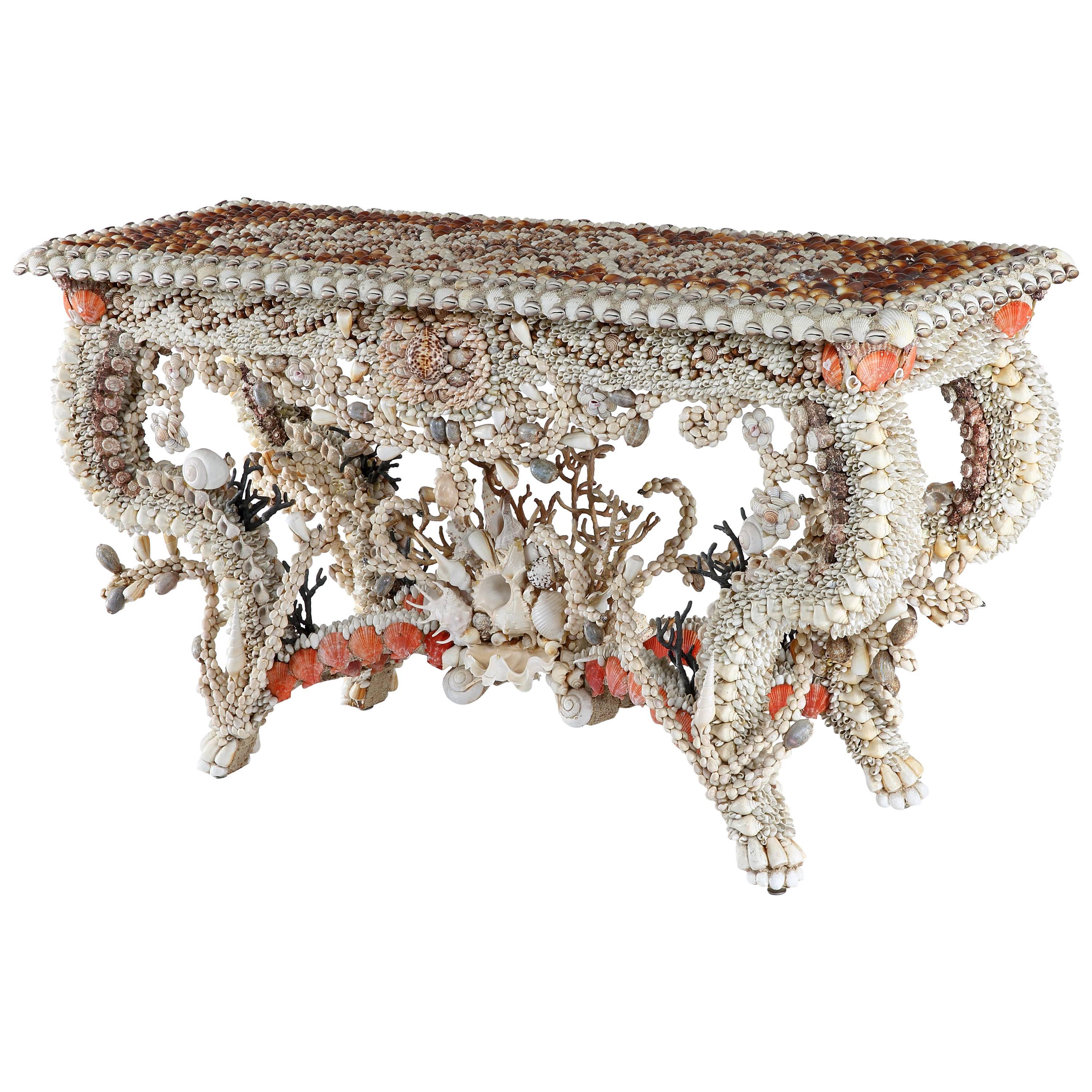 Shellwork Side Table by J. Antony Redmile For Sale