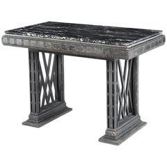 Patinated Iron Side Table 