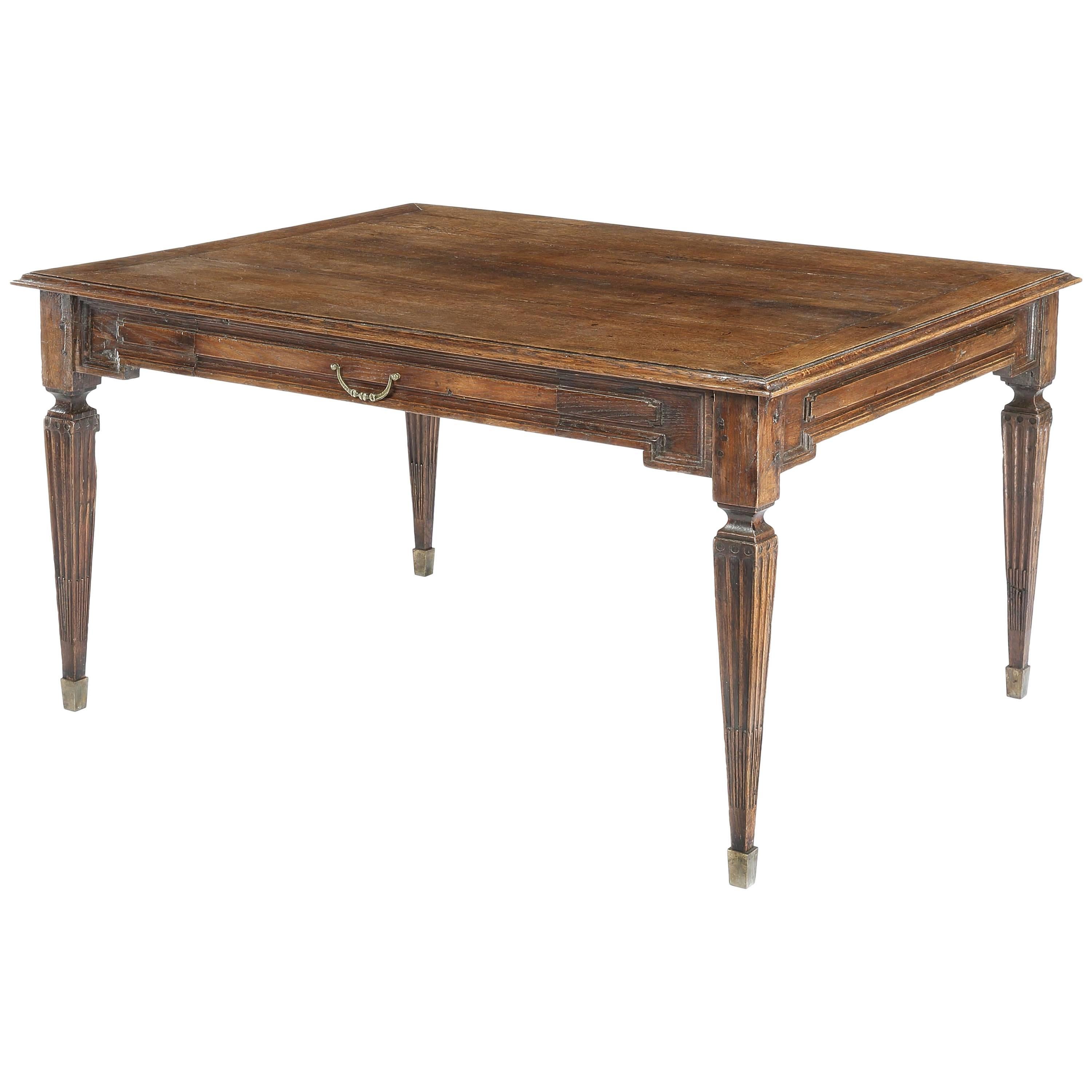 Fine Louis XVI Oak Writing Table For Sale