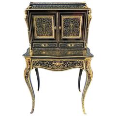 Napoleon III Secretary Desk in Bronze and Boule Marquetry, France, 1870