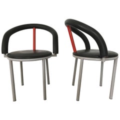 Post Modern Pair of "Alfa" Chairs by Anna Anselmi for Bieffeplast, Italy, 1985
