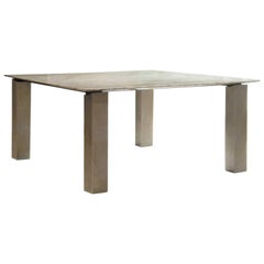 Postmodern Carrara-Marble Dining Table, Attributed to Cappellini, Milano, 1980