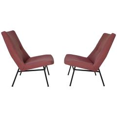 Vintage Pair of Pierre Guariche Designed Chauffeuse, France, circa 1960
