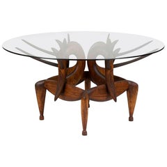 Retro A Most Beautiful Carved Table by Judy McKie with Drawing