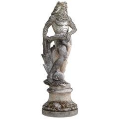 Imposing North Italian Stone Sculpture River God Figure of the 19th Century 4