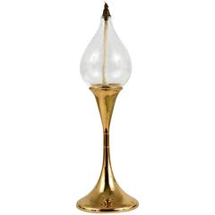 Freddie Andersen Mid-Century Oil Lamp Brass Candleholder, Denmark, 1970s 2