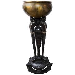 Egyptian Revival Pedestal and Planter 8