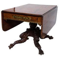 American Classical Mahogany Drop-Leaf Dining Table 1