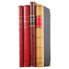 Collection of Early 20th Century Leather Bound English Estate Ledgers, Unused