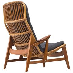 Danish Armchair in Teak and Bamboo