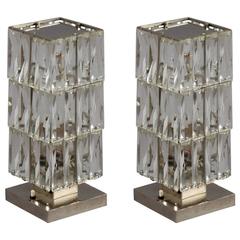 Pair of Crystal Glass Table Lamps by Bakalowits & Sohne, Vienna, 1950 11