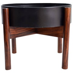 Danish Circular Midcentury Rosewood Planter, 1960s