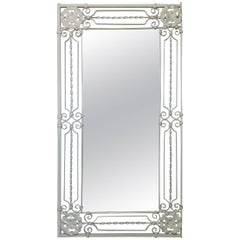 Elegant Hand Twisted Wrought Iron Mirror
