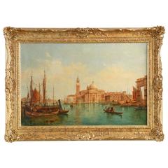 Alfred Pollentine, 'British, 1836-90' Venetian Painting "View of San Giorgio"