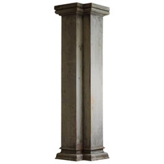 Distressed Tall Wooden Architectural Column with Patina