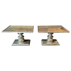  20th Century Rope-Carved and White Gold Leafed Tables