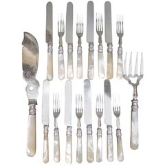 Complete 18 Piece Fish Serving and Eating Set for Eight