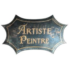Antique French Artist Trade Sign, circa 1900