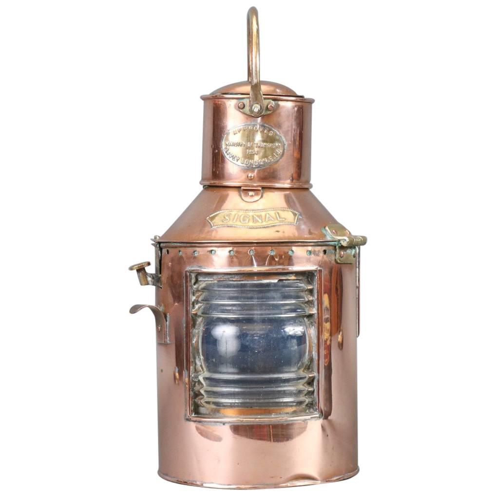 1954 English Ship's Signal Lantern by Davey