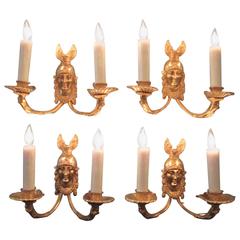 19th Century French Bronze Dore Athena with Owl Sconces 7