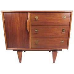 Mid-Century Modern Walnut Cabinet by Stanley Furniture