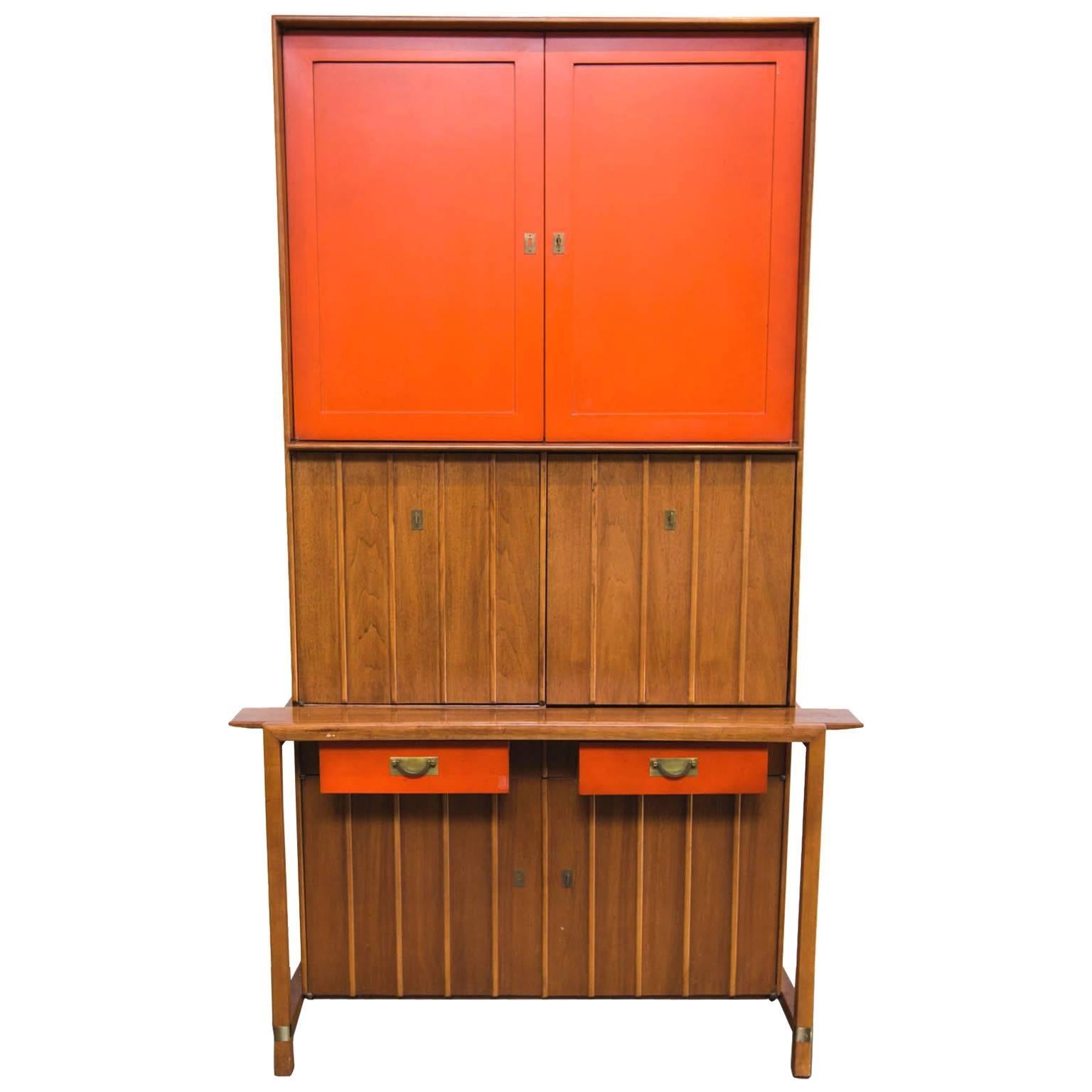 MidCentury Modern Wall Unit or Desk at 1stDibs