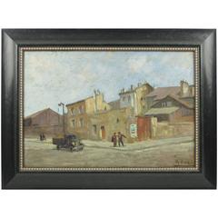 Oil on Canvas Early 20th Century French Street Scene Painting Signed by R. Gori 6