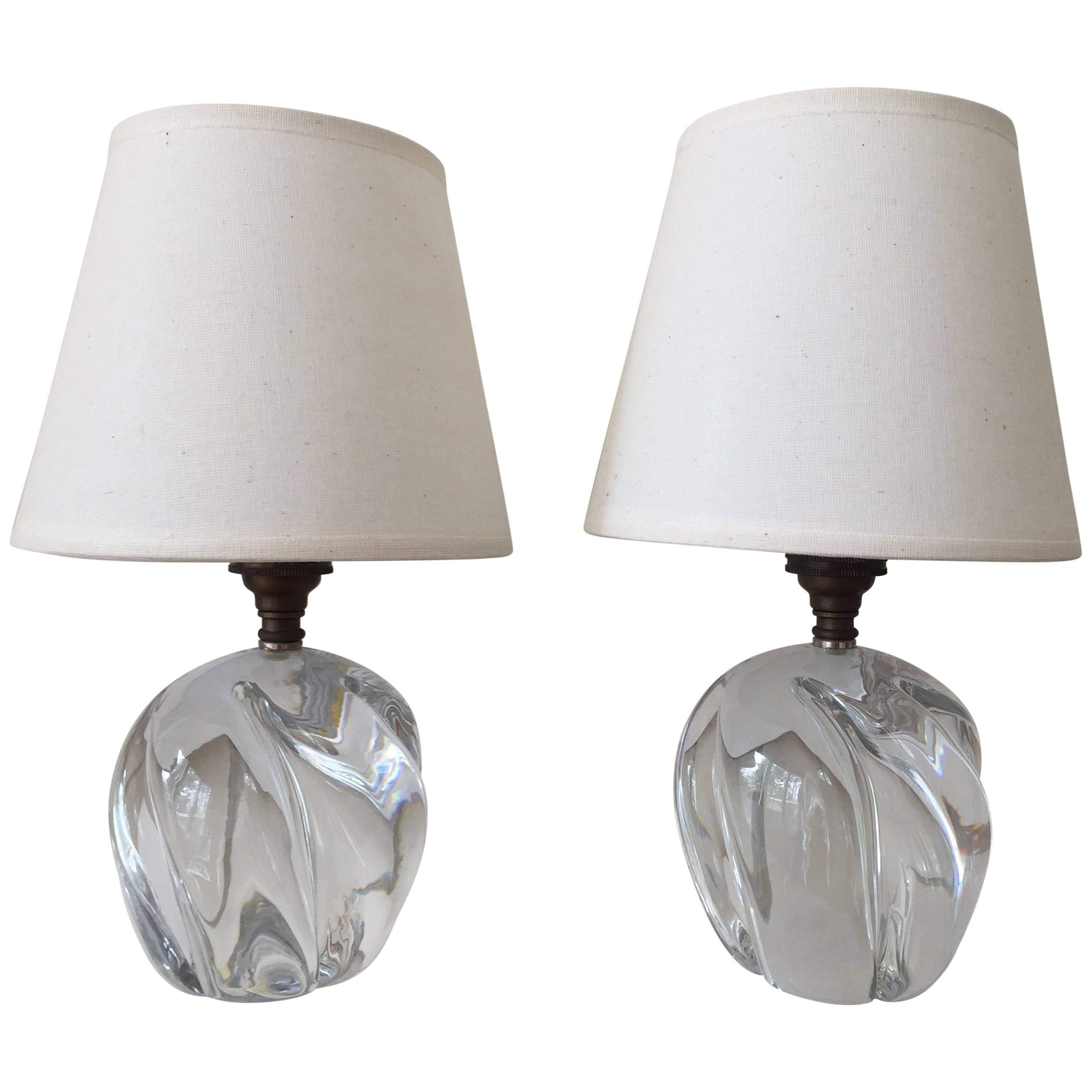 Pair of Daum Bedside Lamps