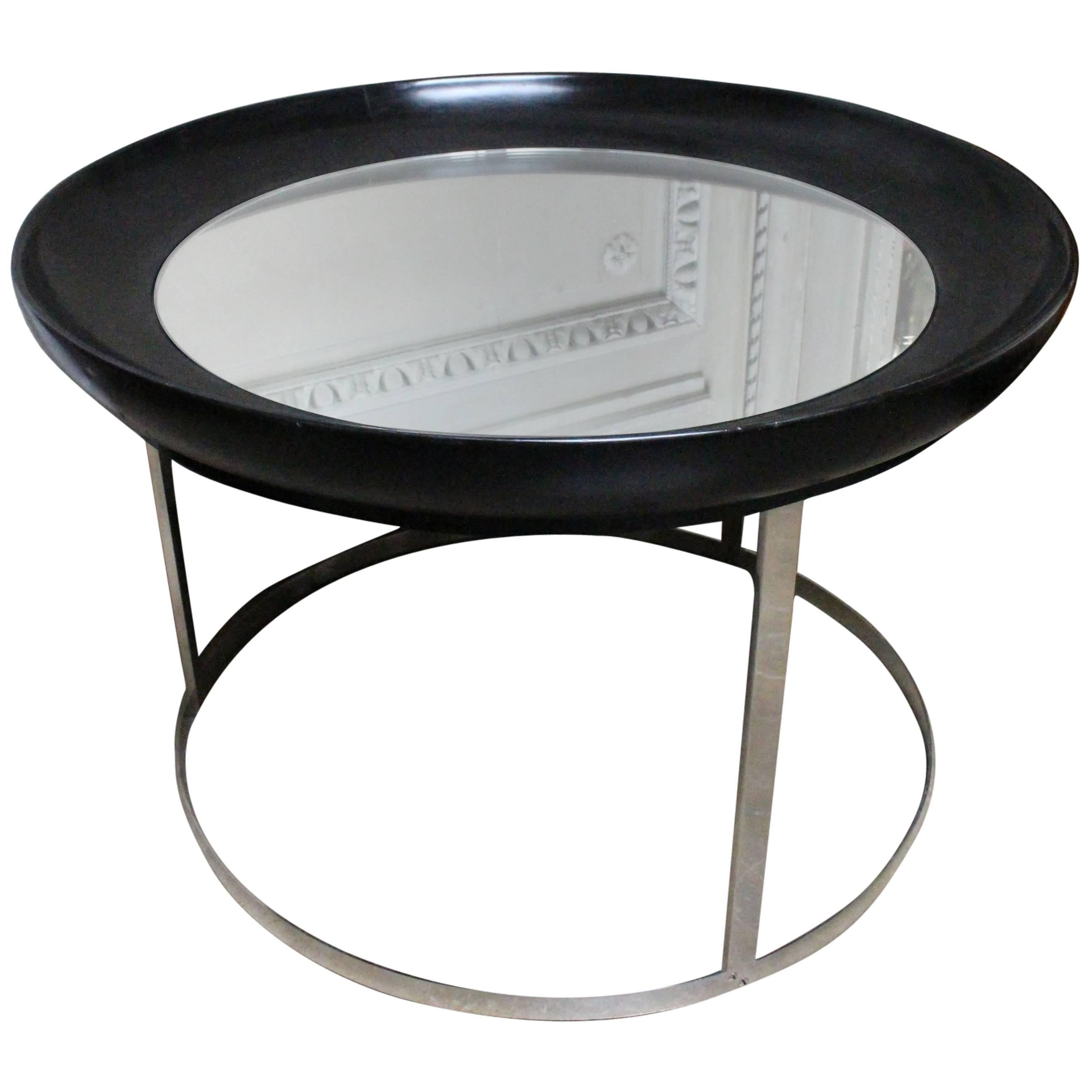 French Round Modern Cocktail Table For Sale