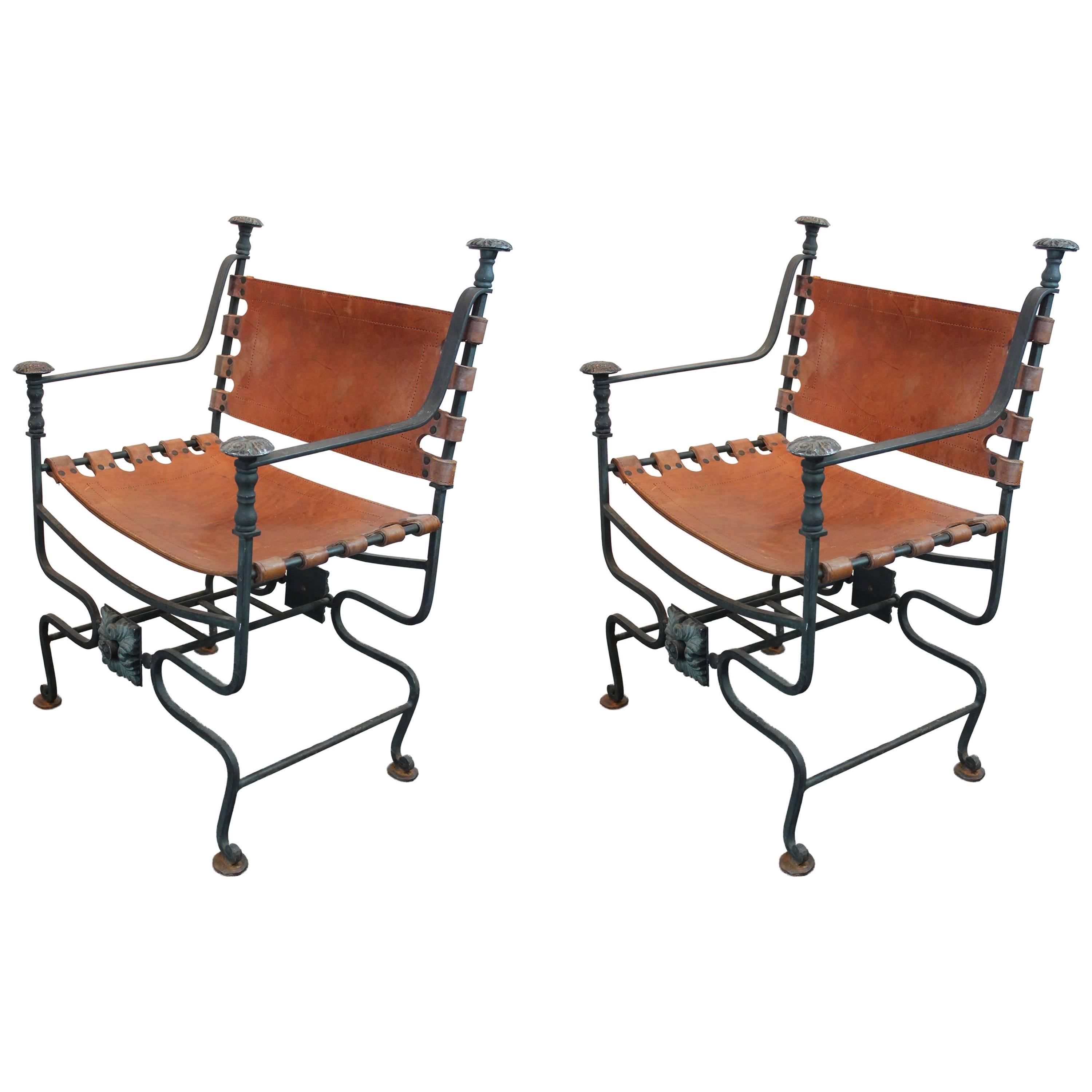 Pair of Mid-20th Century Savonarola Chairs