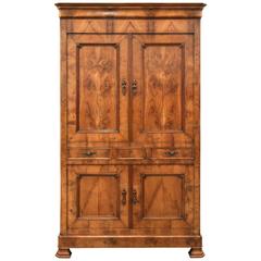 Antique French Louis Philippe Style Four-Door Armoire