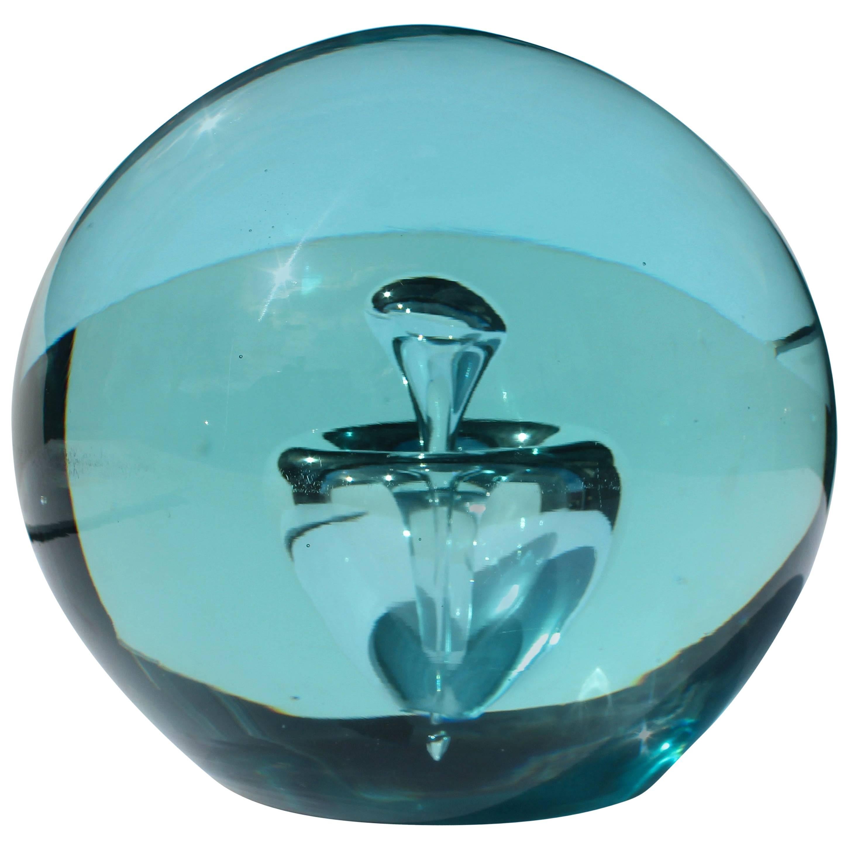 Large Art Glass Paperweight