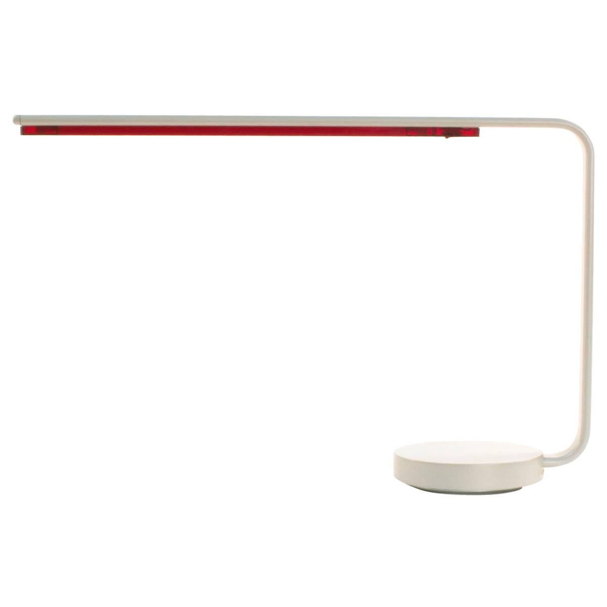 White and Red One Line Table Lamp by Ora Ito for Artemide, Italy For Sale