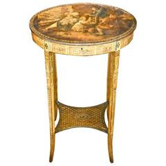 Rare and Untouched 18th Century Adams George III Painted Worktable 4