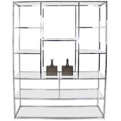 Milo Baughman Chrome Etagere 9