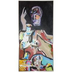 77" Abstract Oil Painting by Wolf Von Frise 11