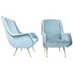Pair of Italian Aldo Morelli for Iso Bergamo Mid Century Modern Design Chairs