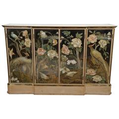 Eglomise Console Cabinet with Doors 10
