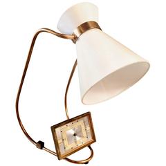 French Adjustable Table Lamp with Clock 12
