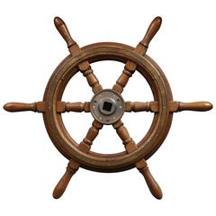 Vintage Six Spoke Ship's Wheel