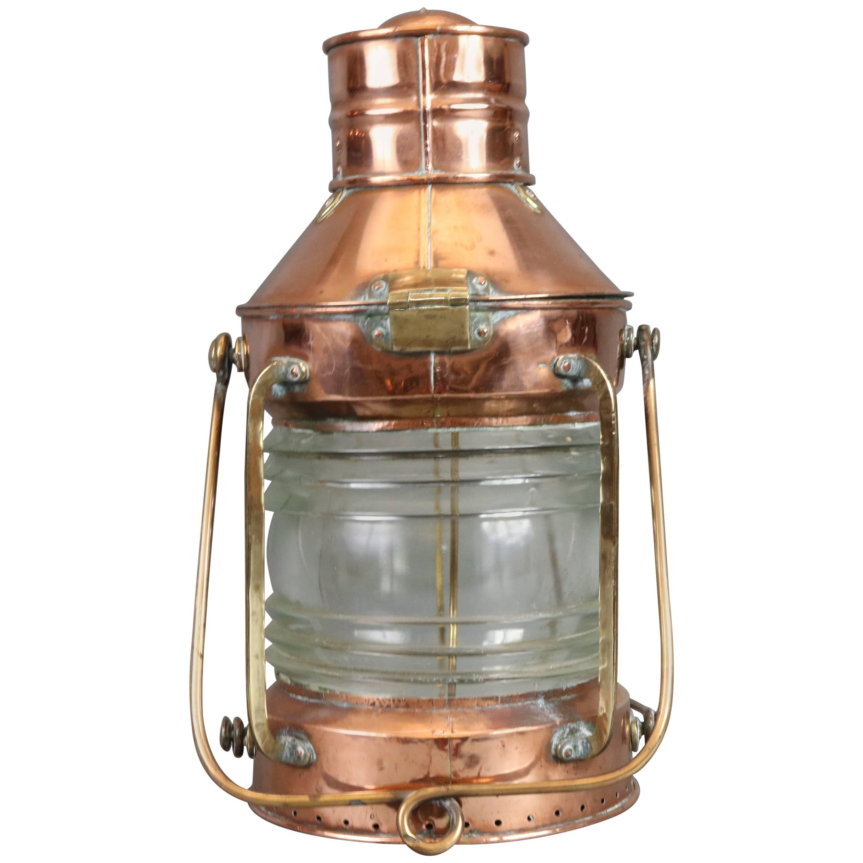 Solid Copper Not under Command Lantern For Sale