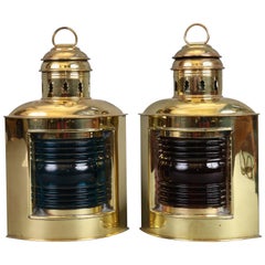 Solid Brass Port and Starboard Lanterns