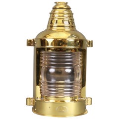 Vintage Solid Brass Ship's Masthead Lantern