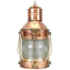 Polished and Lacqured Ship's Anchor Lantern