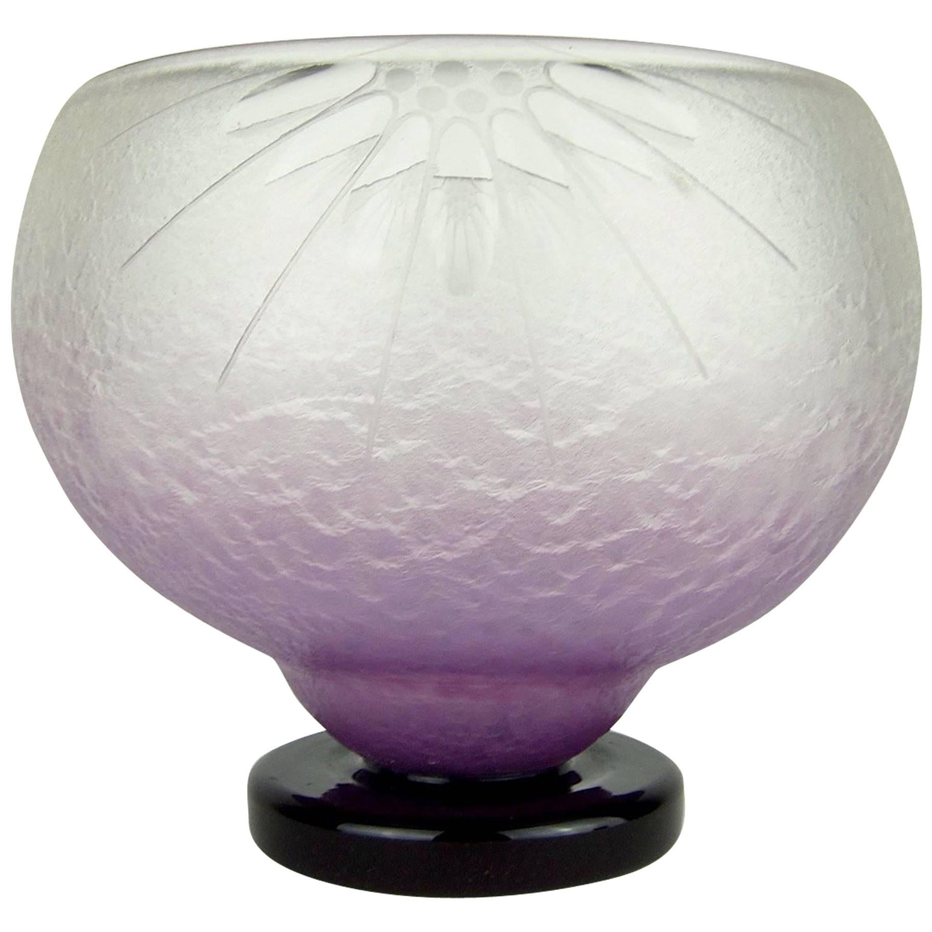Large Charles Schneider French Art Deco Art Glass Vase
